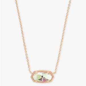 Elisa Rose gold necklace in dichroic glass